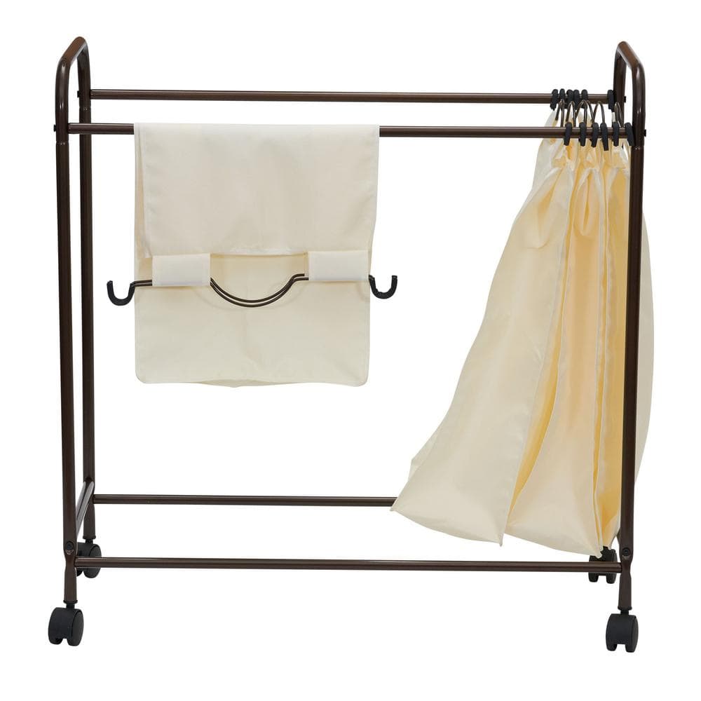 Antique Bronze Quad Laundry Sorter with Removable Bags