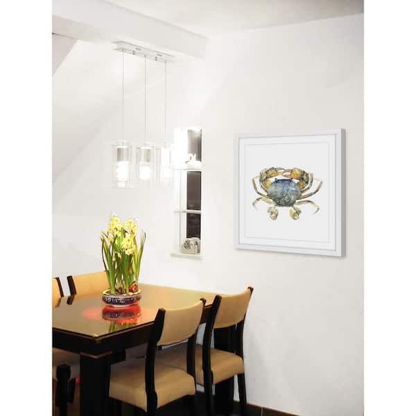 Unbranded 40 in. H x 40 in. W "Blue Crab" by Rachel Byler Framed Printed Wall Art