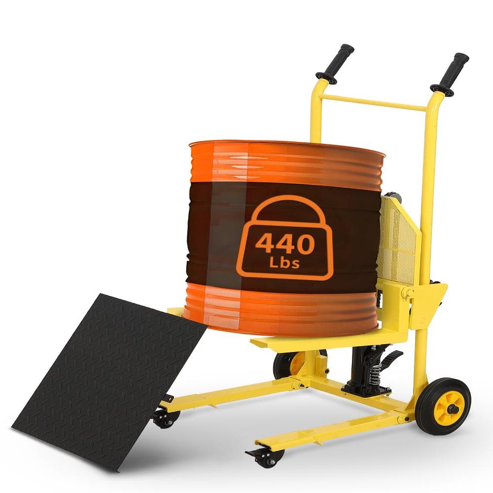 "Heavy Duty Steel 440 lbs Hydraulic Material Lift Hand Truck with Lockable Swivel Casters & 36"" Max Lift Height" price history on PriceWatchPro