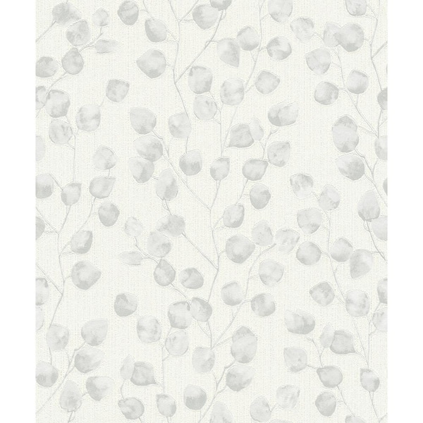 Advantage Botanical Grey Wallpaper Sample