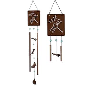 Signature Collection, Victorian Garden Chime, Meadow 30 in. Rusted Steel Wind Chime VGCMS