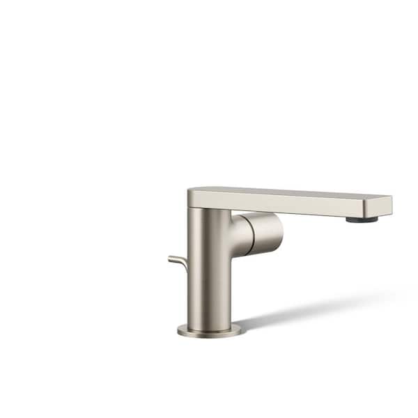 KOHLER Composed Single-Handle Bathroom Sink Faucet with Cylindrical Handle in Vibrant Brushed Nickel