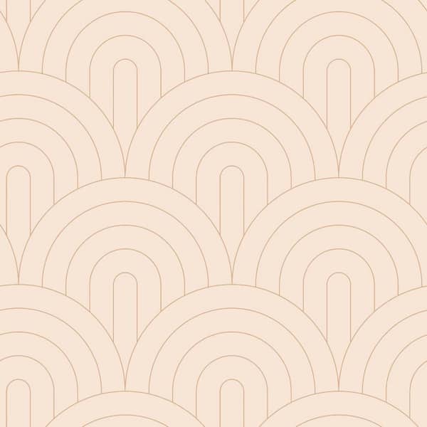 ESTA Home Lalique Pink Art Deco Motif Non-Pasted Matte Wallpaper Sample