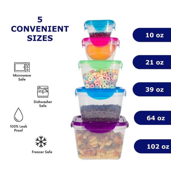 décor Go Click & Snack Tub Medium 150ml 2 Pack |Leak-Proof Food Storage  Container |BPA Free|Dishwasher, Freezer & Microwave Safe, x 2, Assorted