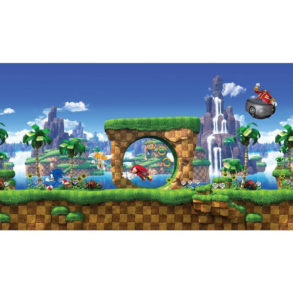 Sonic the Hedgehog Green Hill Peel and Stick Mural