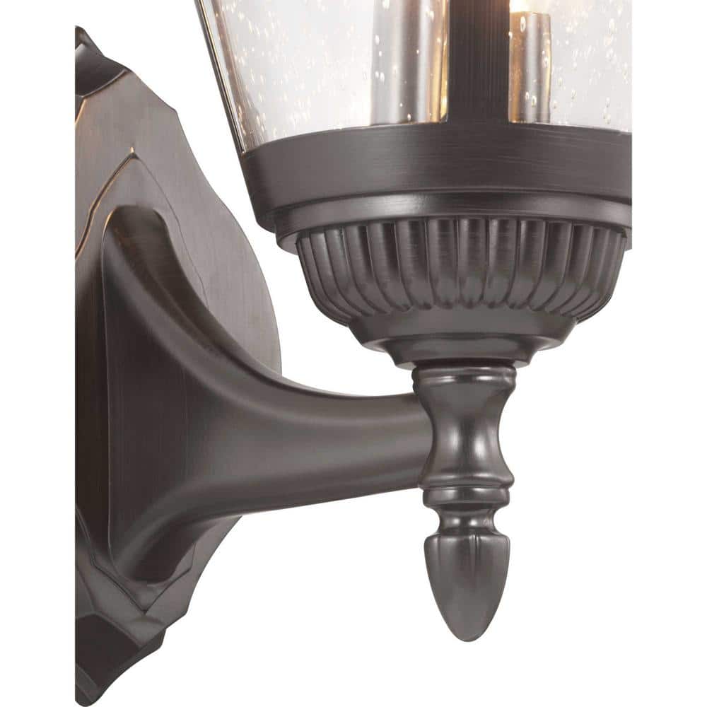 Antique Bronze 19" Outdoor Lantern with Seeded Glass Shade