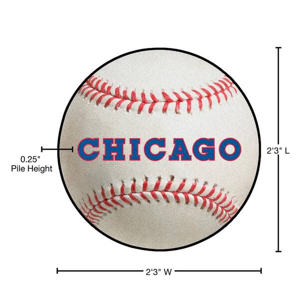 Chicago Cubs Baseball Mat 27 Diameter
