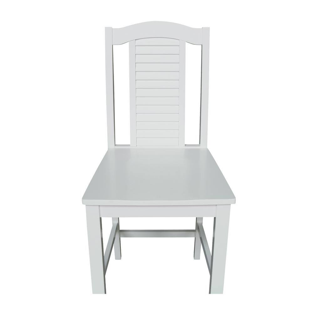 Seaside White Solid Wood Counter Height Stool
