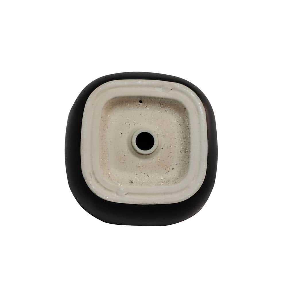 Altair 16.7'' Black Ceramic Square Undermount Bathroom Sink