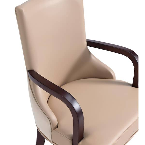 Faux leather dining online armchair