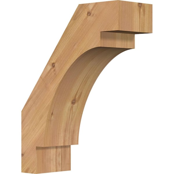 Ekena Millwork 5 1/2"W x 14"D x 18"H Merced Smooth Knee Brace, Western Red Cedar
