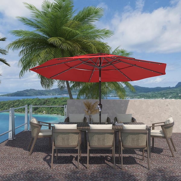 expandable patio table with umbrella hole Amazon.com: Erotr Extendable Patio Dining Table for 6-8: 63''-83''  Rectangle Aluminum Table, Umbrella Hole, Slatted Tabletop, Metal Sturdy  X-Trestle Base for Outdoor Meals Garden Deck Yard Gathering Party