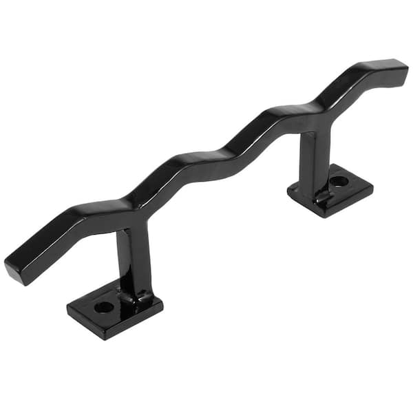 VEVOR 14.5 in. Wrought Iron Handrail Wall Mounted Hand Railing Handrails for Outdoor Steps, Black