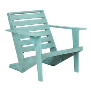 Lanty Oriental Blue Wood Adirondack Chair