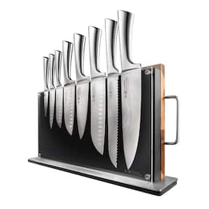 DAMASHIRO 10-Piece Stainless Steel Knife Set with Bodo Knife Block