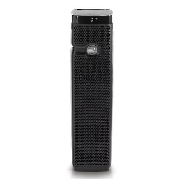 Holmes Aer 1 188 sq. ft. HEPA-True Air Purifier Tower Medium Room Plus Ionizer With Touch Controls in Black