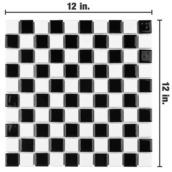 G-Floor 10' x 20' Imaged Parking Pad - Checkerboard with Black Border