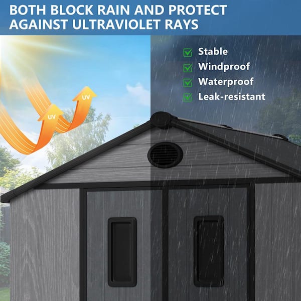 Bezseller 8 x 10 ft. Outdoor Storage Tool Shed with Door and Floor