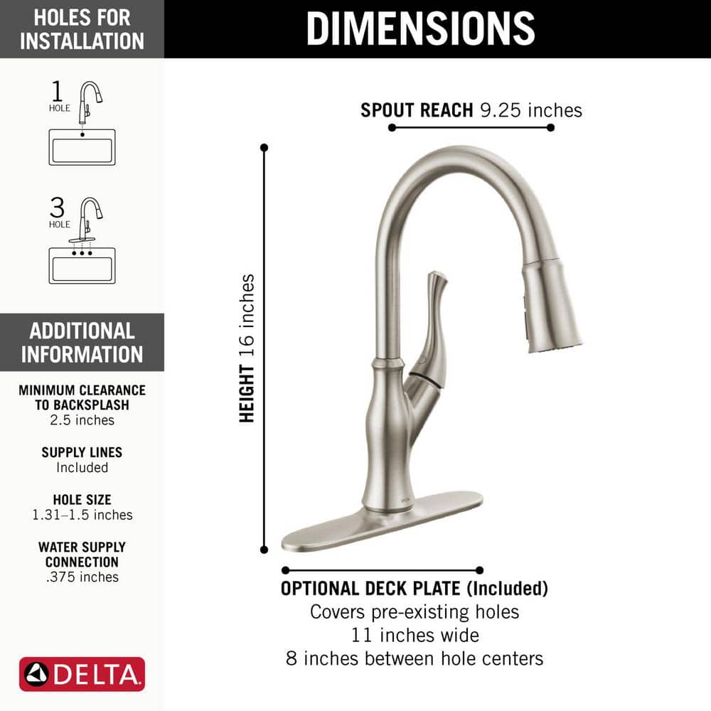 Ophelia Stainless Steel Pull Down Kitchen Faucet with Spray