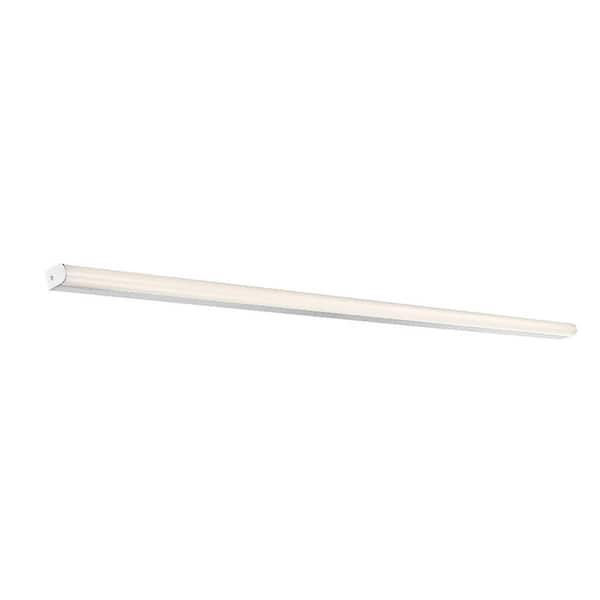 Slim Nightstick 48 in. Brushed Aluminum LED Vanity Light Bar and Wall Sconce, 3000K