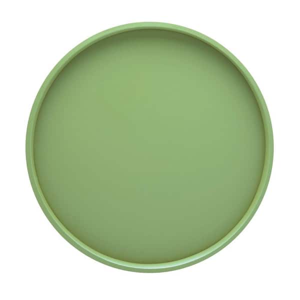 Kraftware Bartenders Choice Fun Colors 14 in. Round Serving Tray in Mist Green