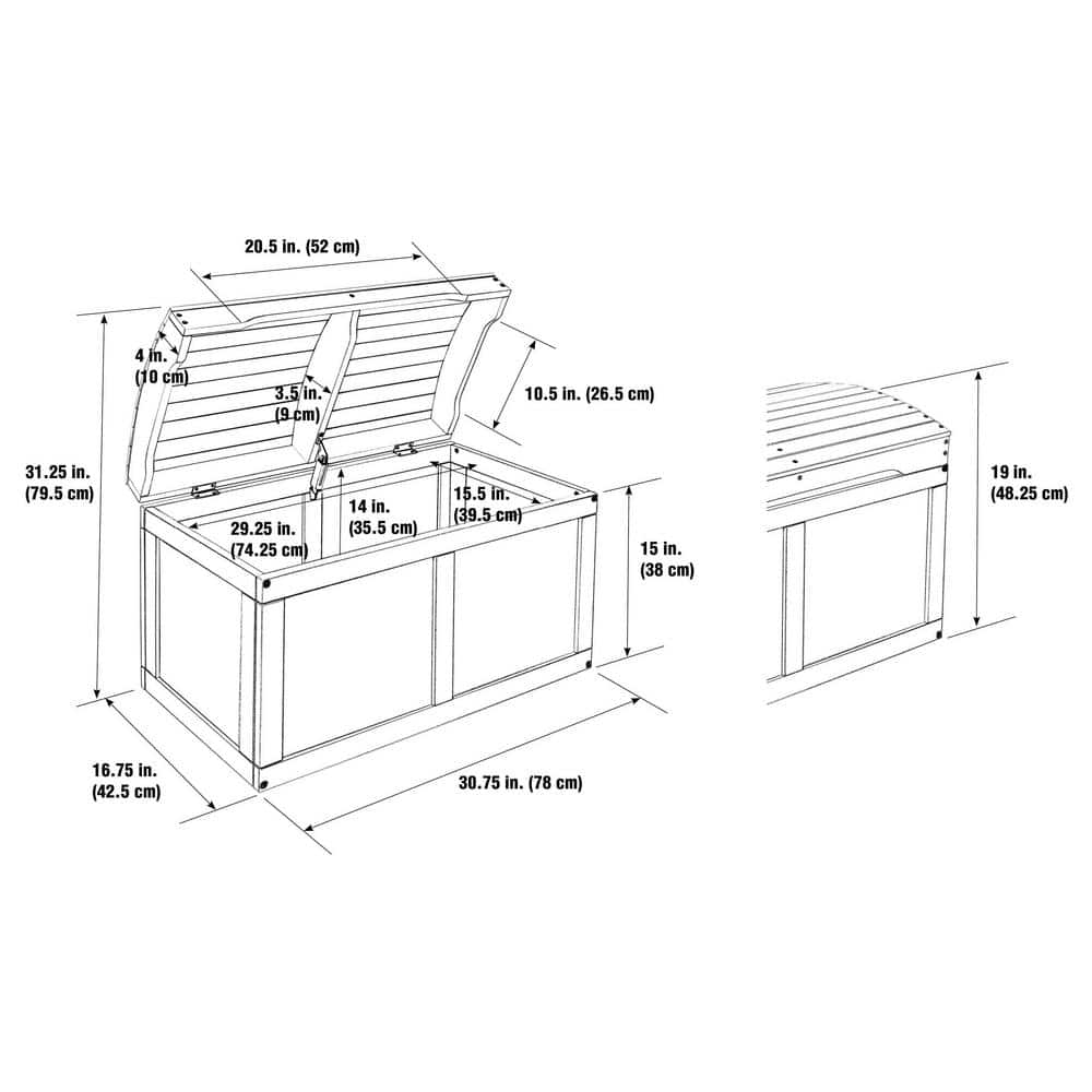 Natural Wood Barrel Top Toy Chest with Safety Hinge