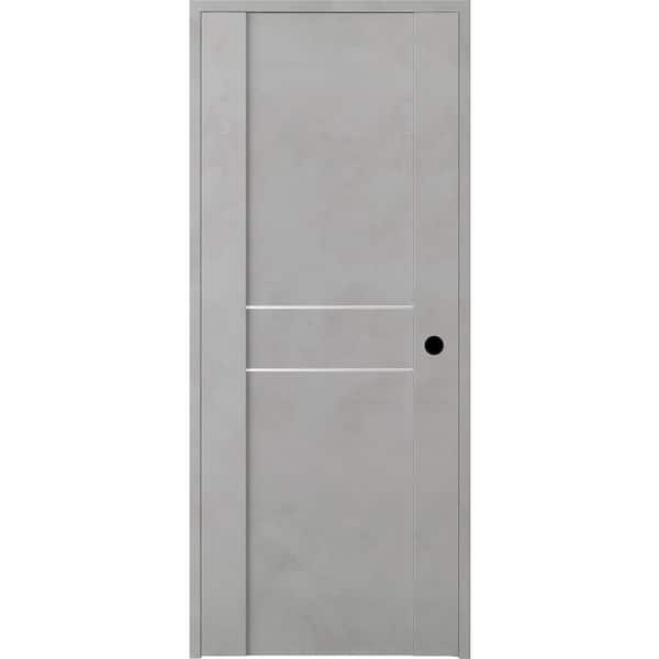 Belldinni 28 in. x 80 in. Vona Left-Handed Solid Core Light Urban Textured Wood Single Prehung Interior Door