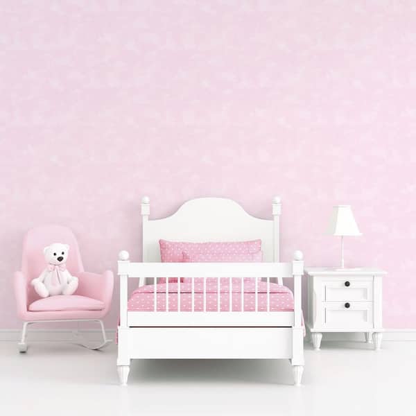 Tiny Tots 2-Collection Pink Roll Glitter Smooth Paper Texture Depot Baby The Finish Wallpaper Home Non-Woven G78354 