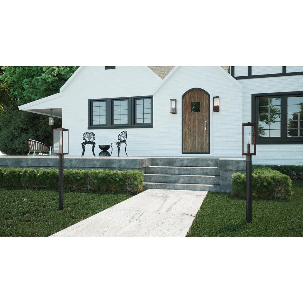 Industrial Bronze Outdoor Wall Lantern with Dimmable Light
