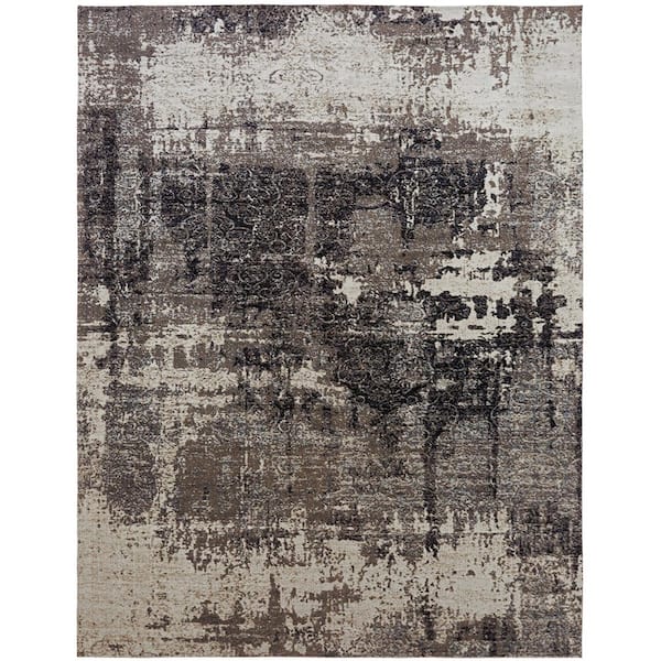 Granite Grey 7 ft. 9 in. x 9 ft. 9 in. Indoor/Outdoor Area Rug