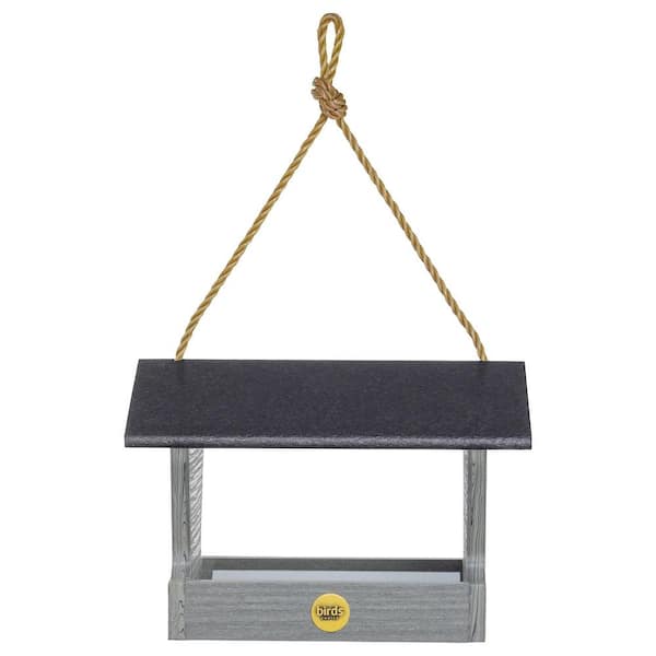 BIRDS choice Modern Farmhouse Medium Hopper Feeder in Driftwood