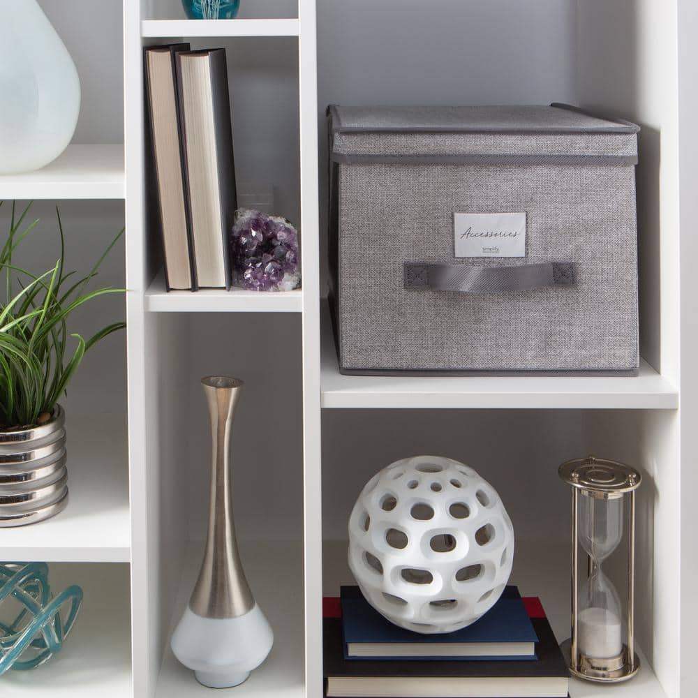 Large Gray Foldable Polypropylene Storage Bin with Lid