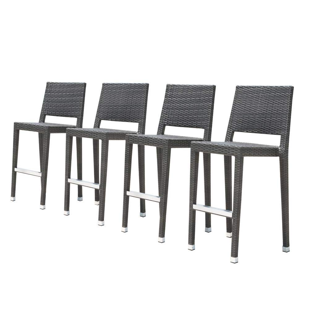 CORVUS 30" Stackable Wicker Outdoor Bar Stool Set of 4 BS0434PK