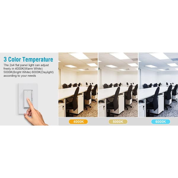 Panneau LED 60x60 Cm 40W 5200lm Dimmable 3000K Blanc Chaud - Eclairage Bureau Et Commerce