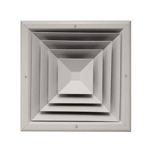 8 in. x 8 in. Aluminum 4-Way Ceiling Diffuser 4410808CW - The Home Depot