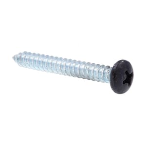 #8-18 Thread Size Steel Sheet Metal Screw Pan Head Phillips Drive 1-1/2 Length Type AB Pack of 100 Black Zinc Plated Finish