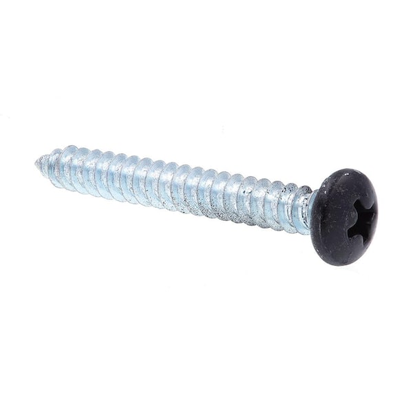 10 x 1-1/2'' Flat Head Square Drive Wood Screws, Black, 100-Pack