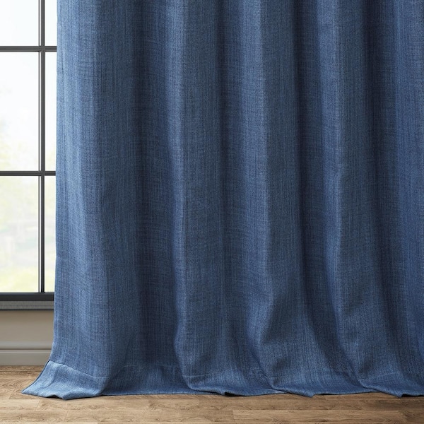 Exclusive Fabrics & Furnishings Denim Solid Rod Pocket Room