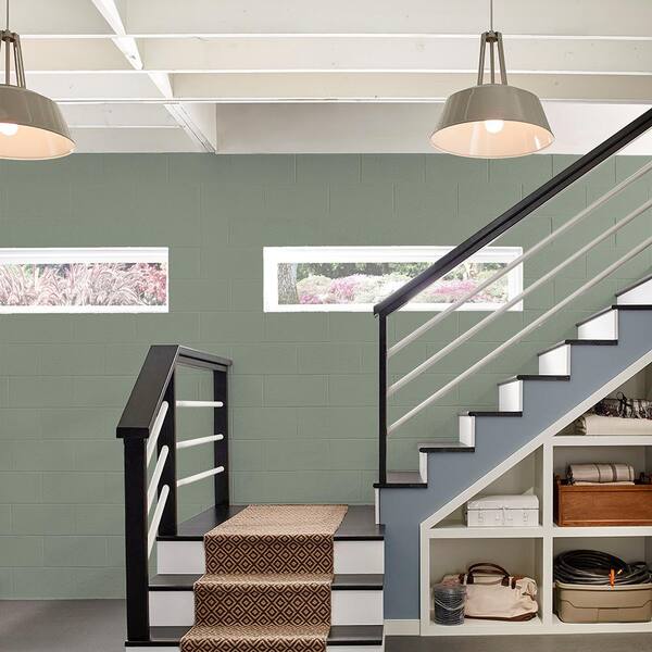 5 gal. #876 Basement Gray Flat Interior/Exterior Dry Plus Basement & Masonry Waterproofer