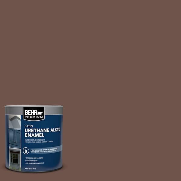 1 qt. #N150-6 Coffee Beans Satin Enamel Urethane Alkyd Interior/Exterior Paint