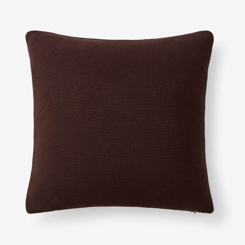 The Company Store Montclair Knit Decorative Brown 20 in. x 20 in. Throw