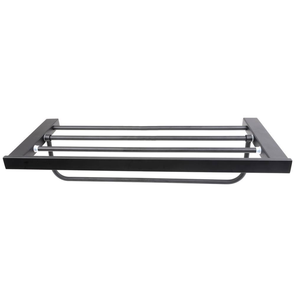 Florence Black Brass Wall-Mounted Towel Rack