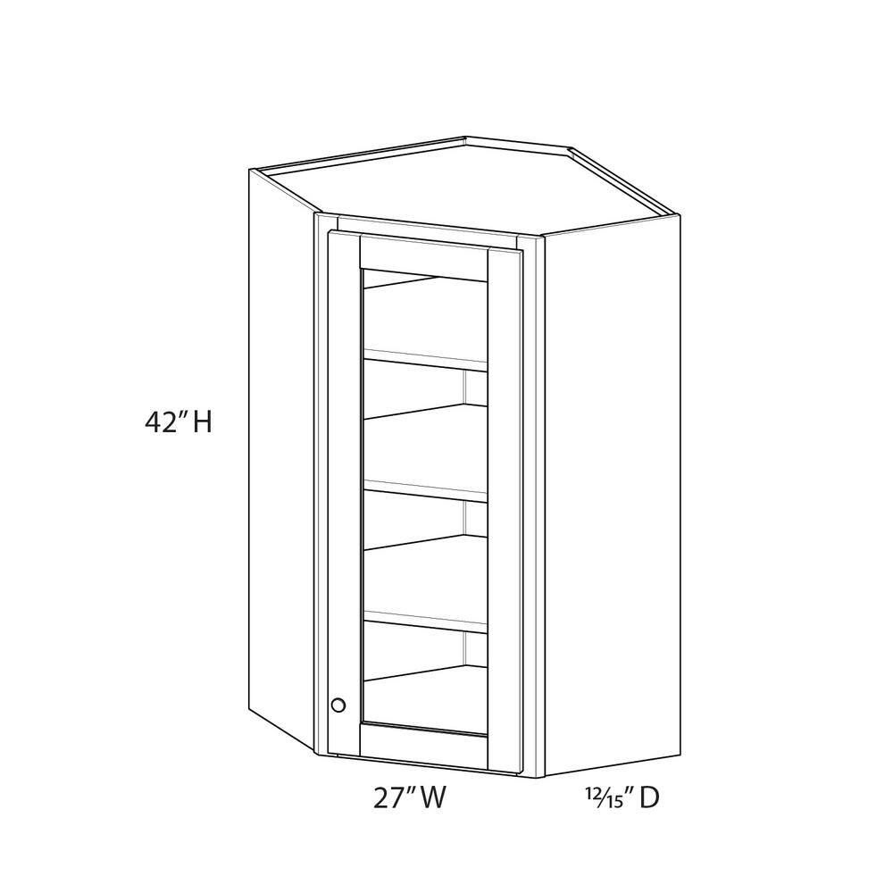 Norfolk Assembled 27 in. W x 42 in. H x 15 in. D Ply Glass Door