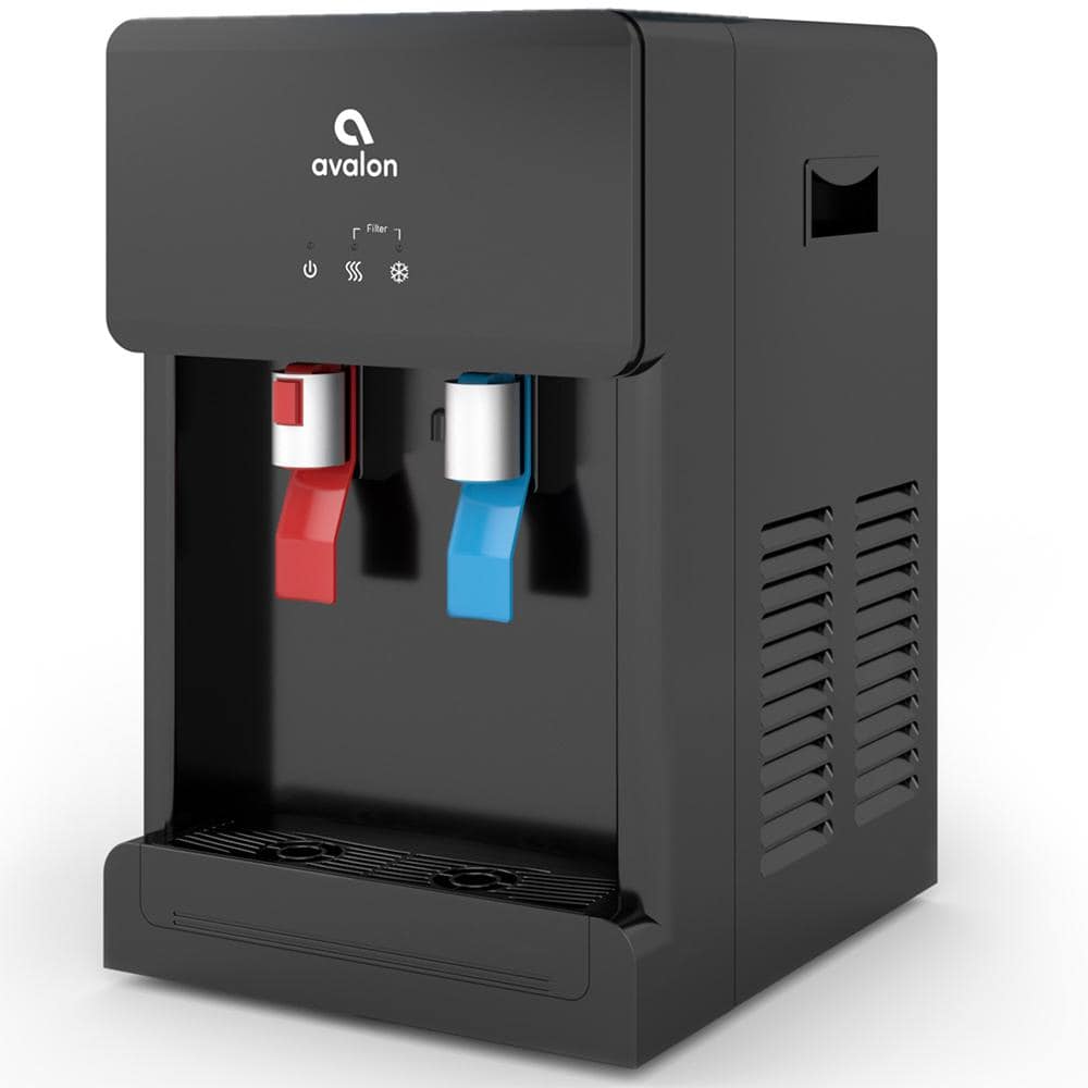 Avalon Black Countertop Bottleless Hot and Cold Water Dispenser