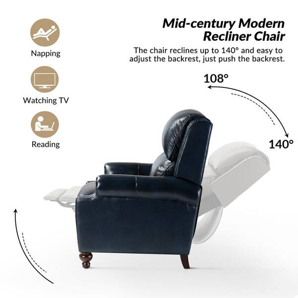 JAYDEN CREATION Elisabete Modern Retro Navy Nail Head Trim Genuine