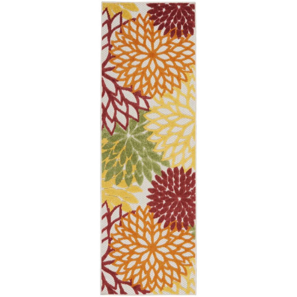 Red, Ivory 2 ft. x 8 ft. Woven Polypropylene Indoor/Outdoor Area Rug price history on PriceWatchPro