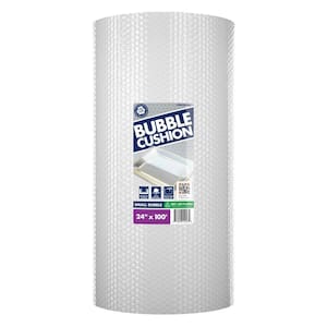 3/16 in. x 24 in. x 100 ft. Clear Perforated Bubble Cushion Wrap (2-Pack)