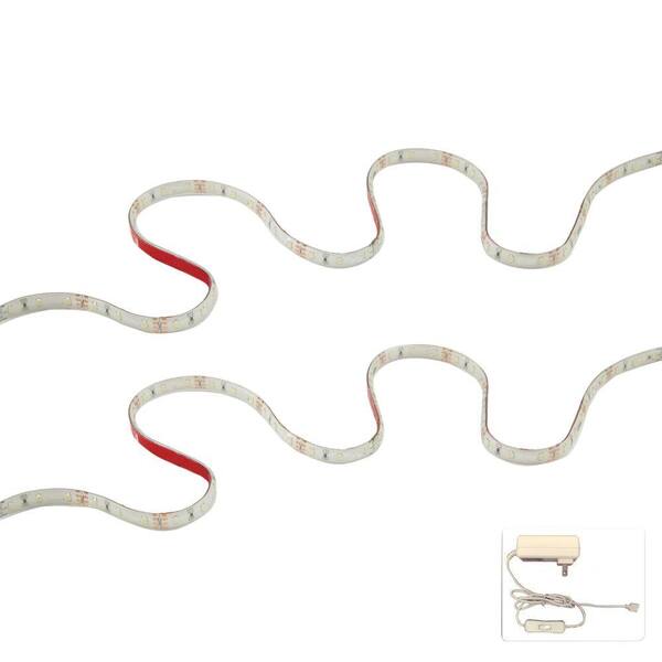 EnlightenLEDs 72 in. LED Ultra Cool White Flexible Linkable Strip and 2-Amp Power Supply Complete Kit