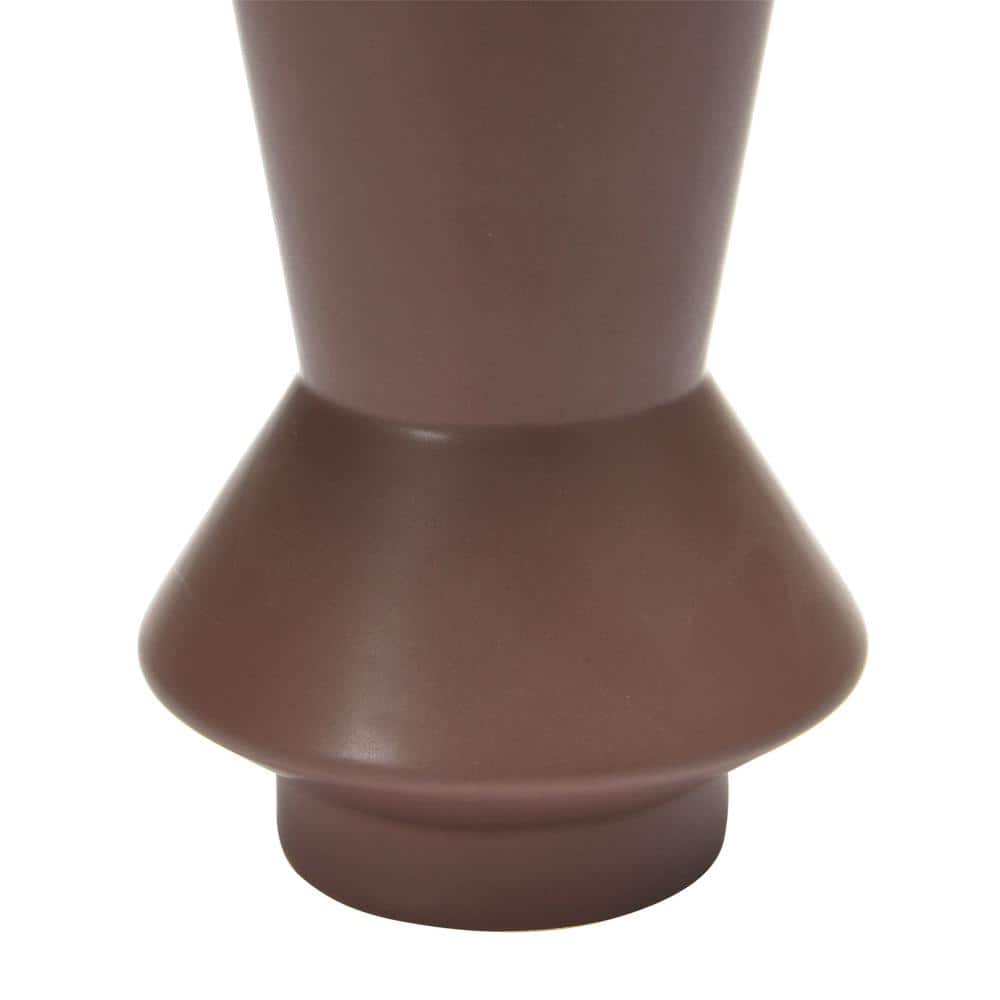 Eggplant Ceramic Hourglass Table Vase