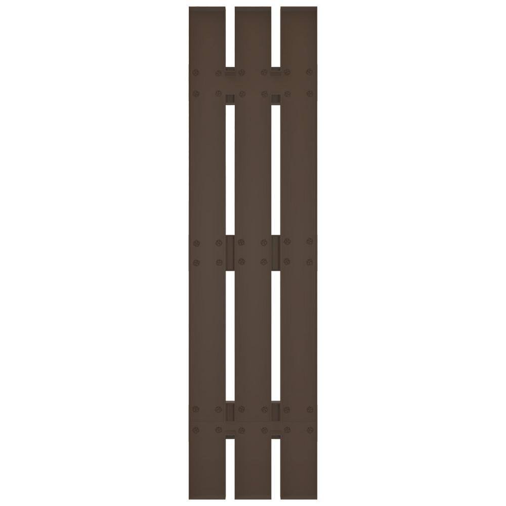 French Roast Vinyl Board and Batten Decorative Shutters, 12" x 59"